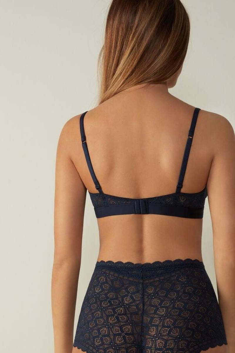 Intimissimi Emma Triangle in Blonder BH Dame Blå | DK4655DN