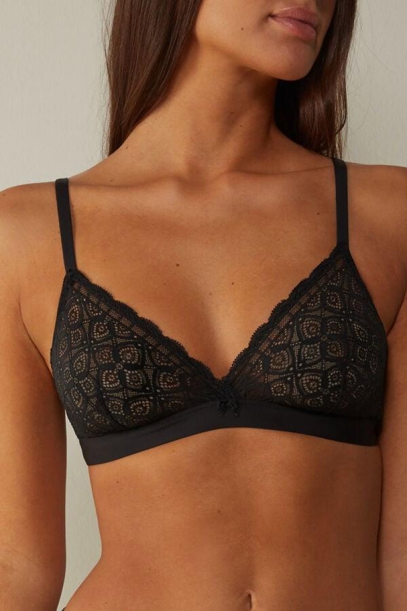 Intimissimi Emma Triangle in Blonder BH Dame Sort | DK4642NB