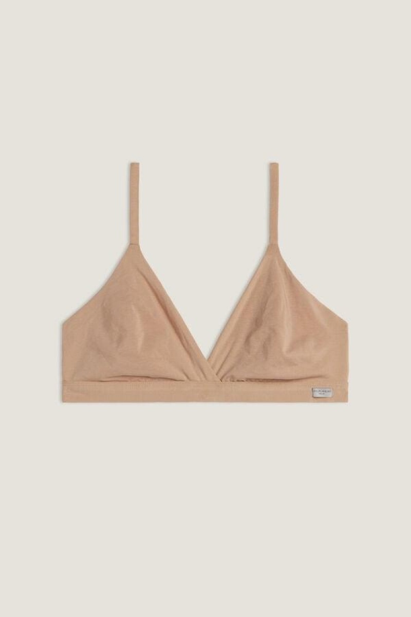 Intimissimi Emma Triangle in Natural Bomulds BH Dame Beige | DK4625HK