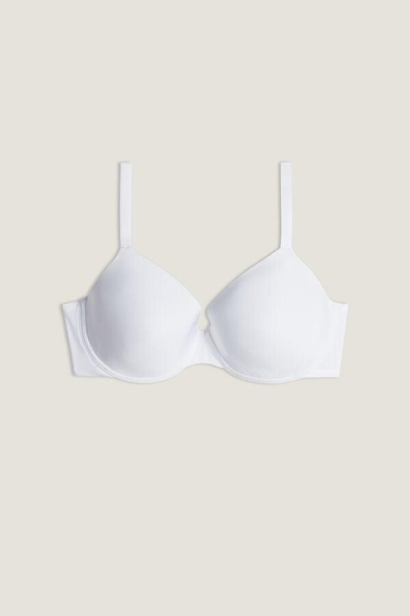 Intimissimi Francesca Ultralight Microfiber Balconette BH Dame Hvide | DK4951FM