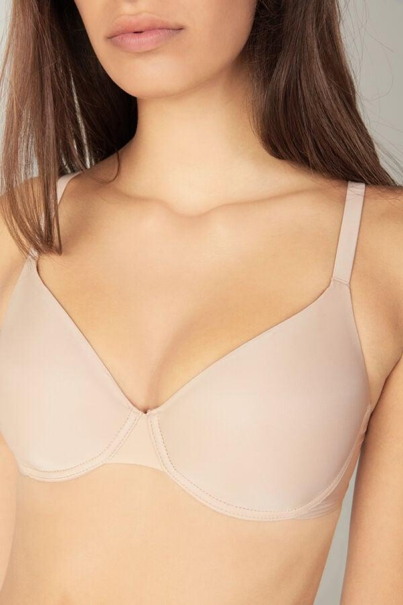 Intimissimi Francesca Ultralight Microfiber Balconette BH Dame Beige | DK4437CE