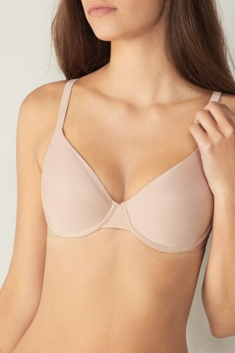 Intimissimi Francesca Ultralight Microfiber Balconette BH Dame Beige | DK4437CE