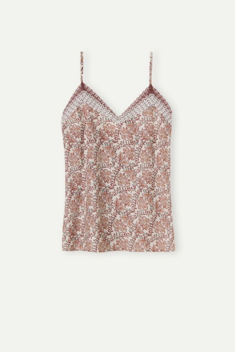 Intimissimi Garden Spices Bomulds Tank Top Dame Flerfarvede | DK4333CE