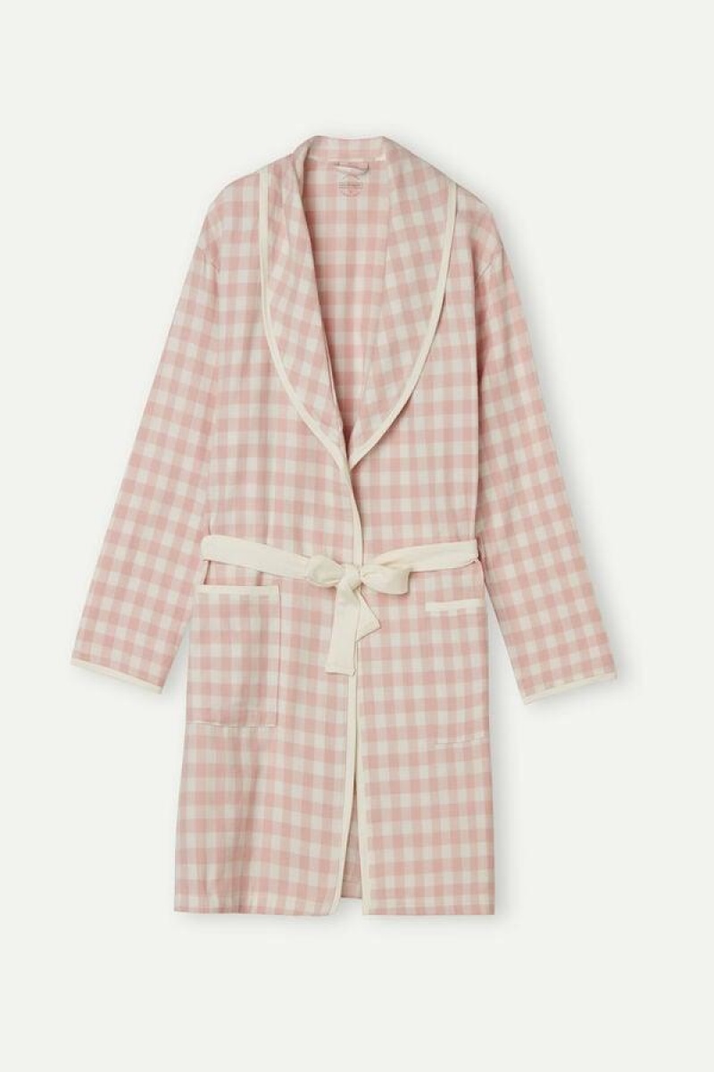 Intimissimi Gingham Lover Cloth Robe Pyjamas Dame Lyserød | DK3848DN