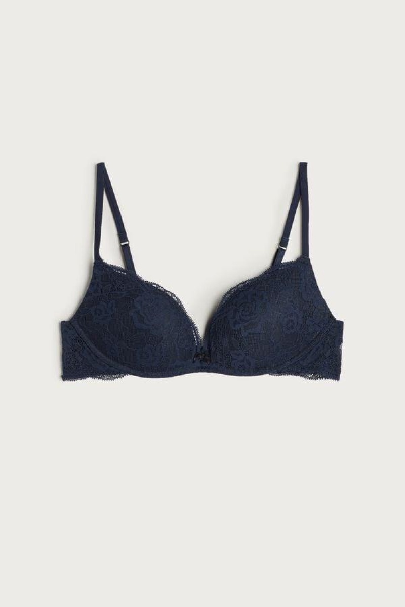 Intimissimi Gioia Blonder Super Push-Up BH Dame Blå | DK4729HK