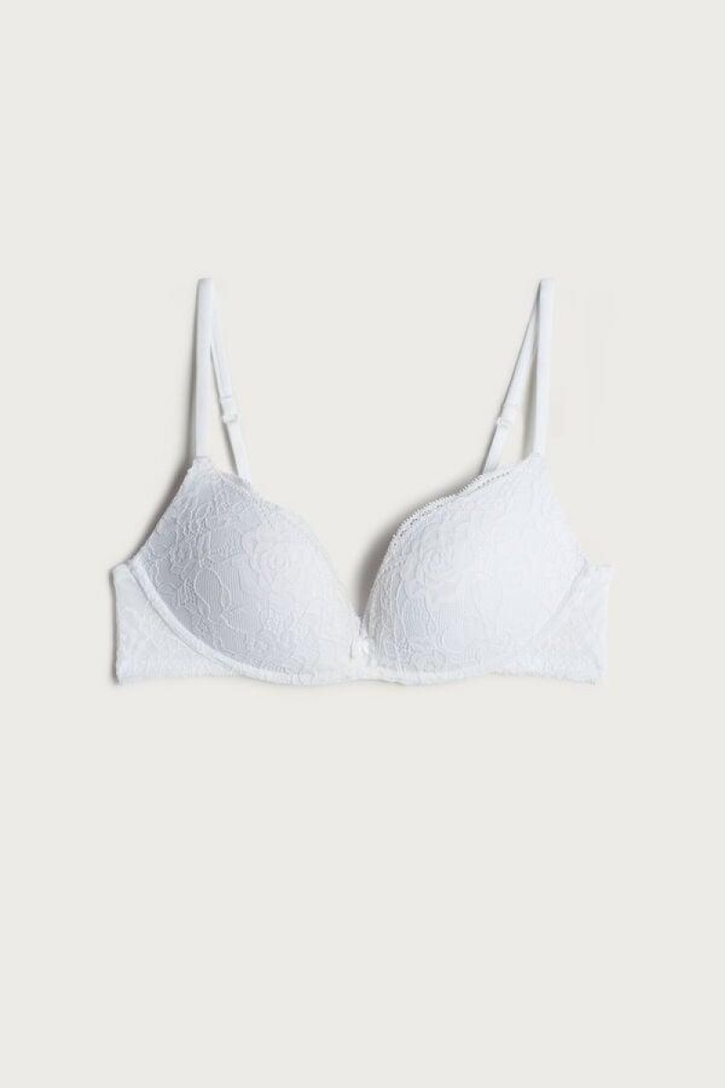 Intimissimi Gioia Blonder Super Push-Up BH Dame Hvide | DK4727AP