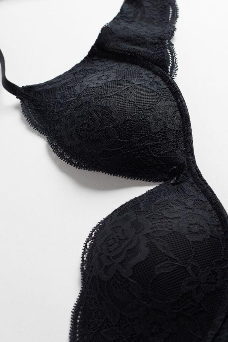 Intimissimi Gioia Blonder Super Push-Up BH Dame Sort | DK4719QZ