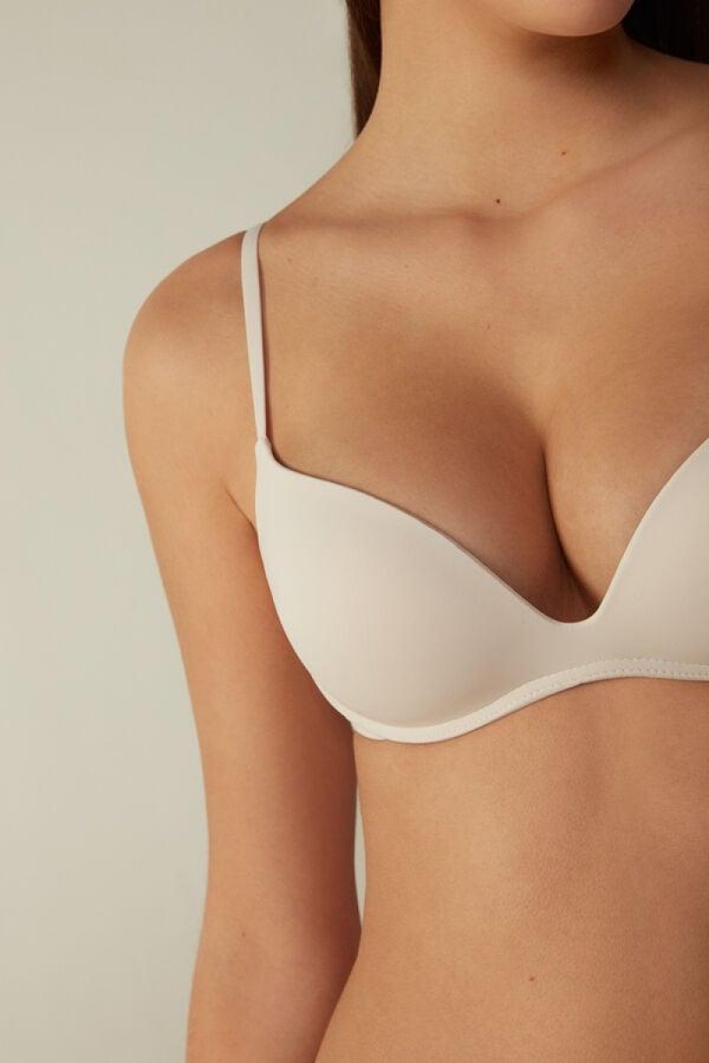 Intimissimi Gioia C-D Cup Microfiber Super Push-Up BH Dame Lyserød | DK4705GL