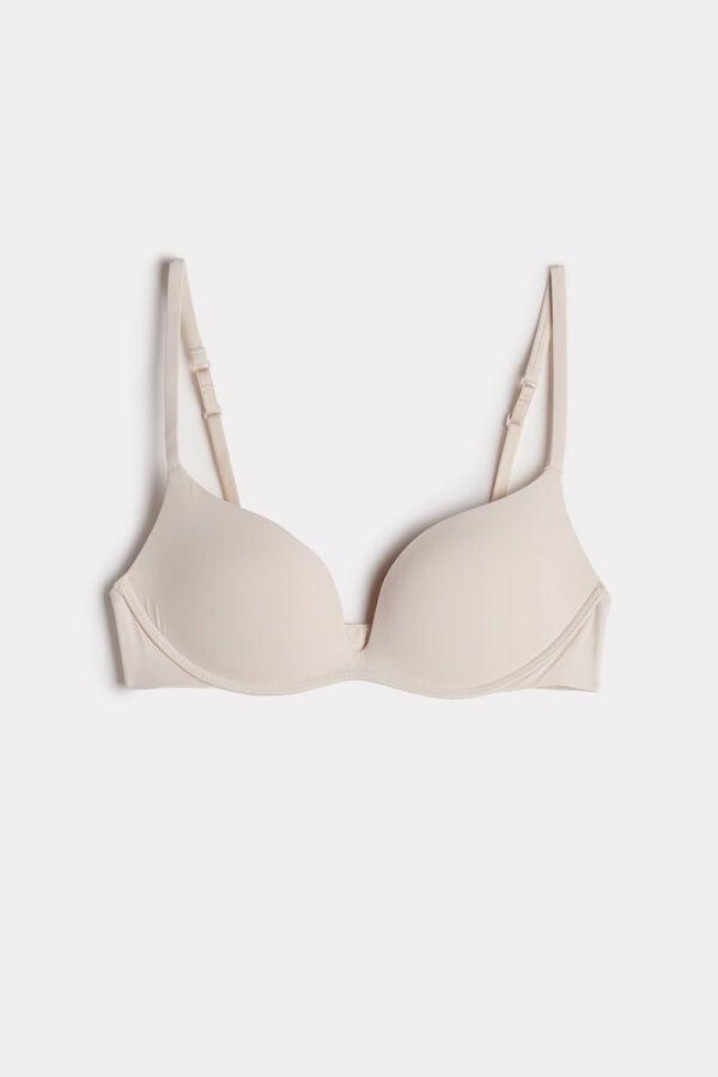 Intimissimi Gioia C-D Cup Microfiber Super Push-Up BH Dame Lyserød | DK4705GL