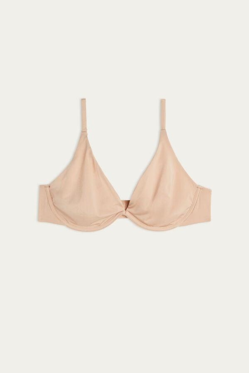 Intimissimi Giulia Balconette in Ultralight Microfiber BH Dame Beige | DK4449AP