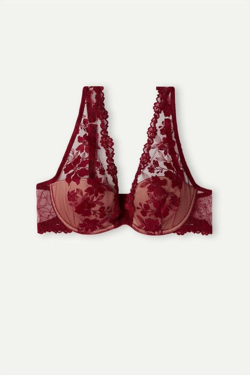 Intimissimi In Full Bloom Elena Balconette BH Dame Rød | DK4508RW