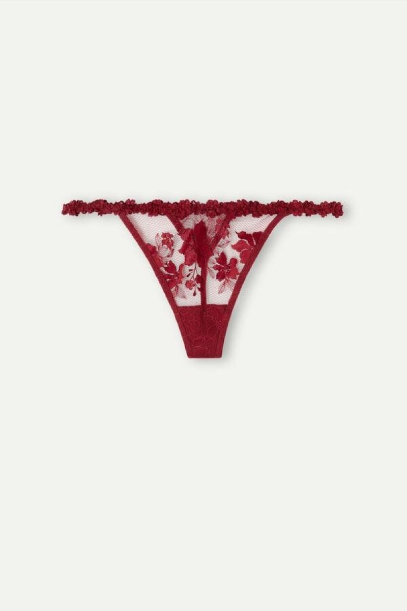 Intimissimi In Full Bloom String Thong Trusser Dame Rød | DK3785NB