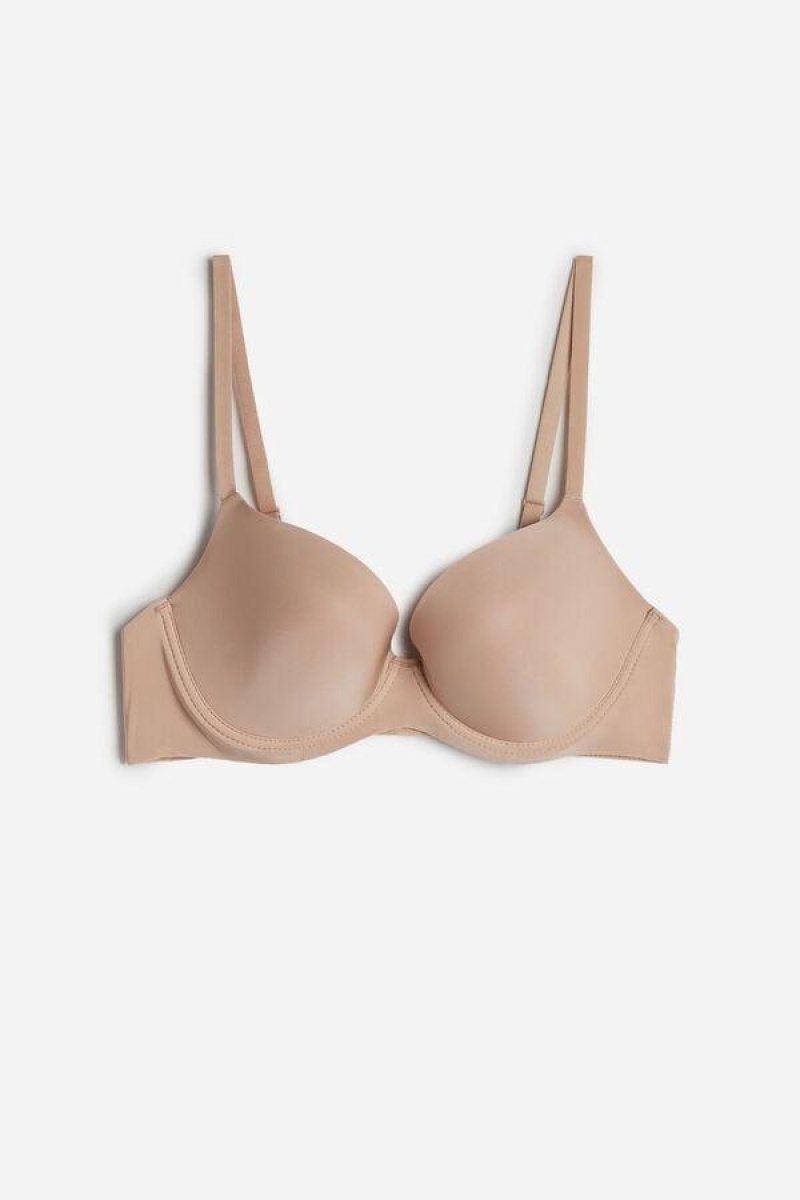 Intimissimi Irina Microfiber Balconette BH Dame Beige | DK4936AP