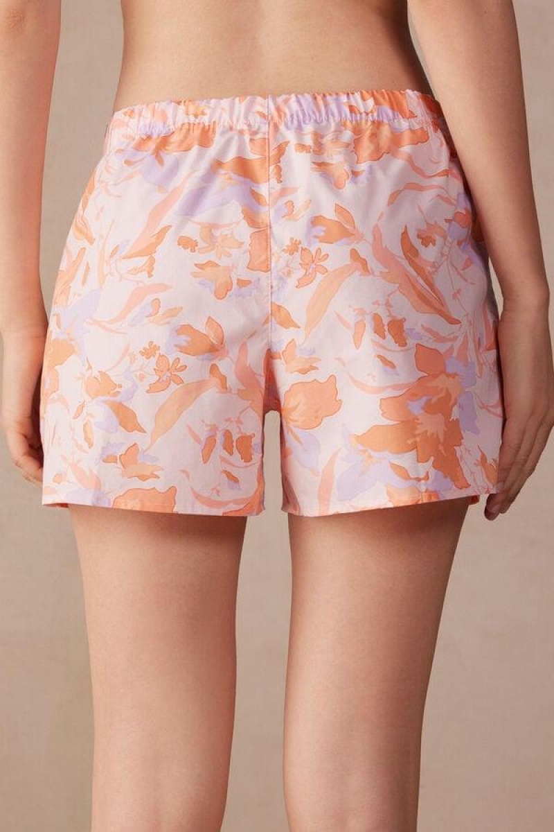 Intimissimi Iris and Apricot Cloth Shorts Pyjamas Dame Lyserød | DK4094WY