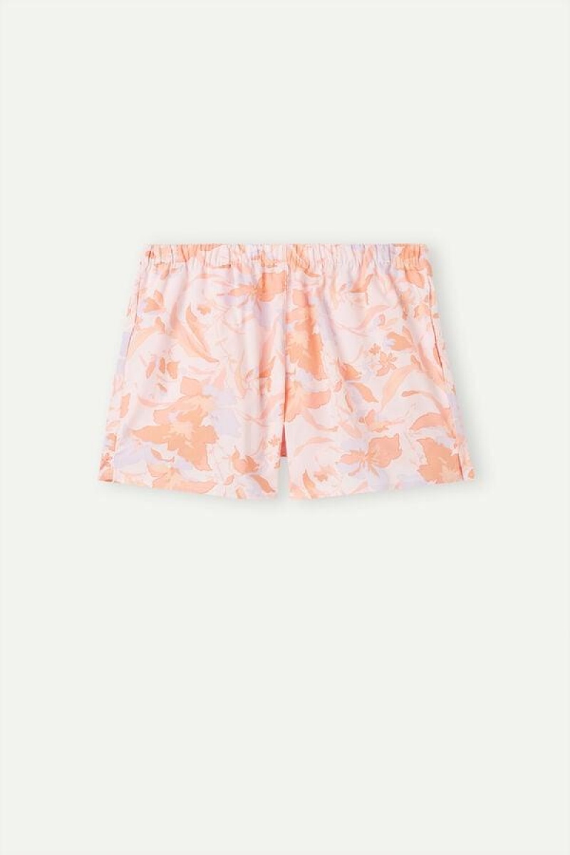 Intimissimi Iris and Apricot Cloth Shorts Pyjamas Dame Lyserød | DK4094WY