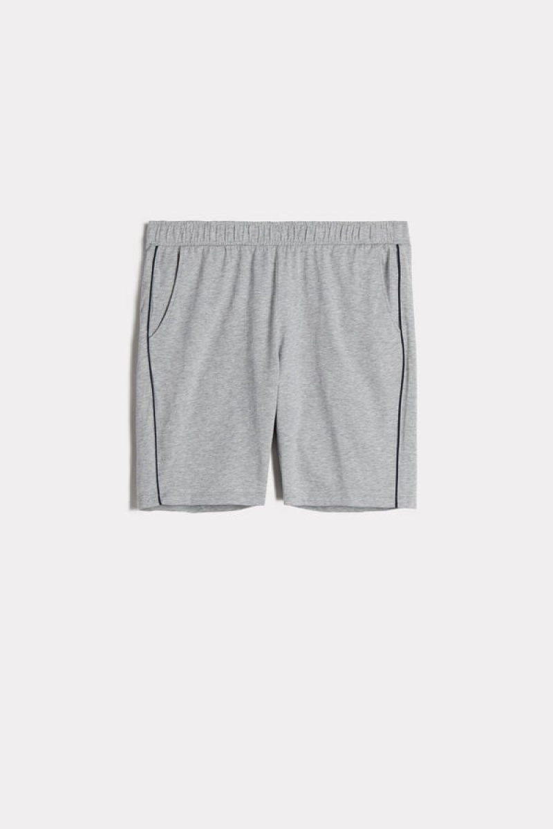 Intimissimi Jersey Shorts Pyjamas Herre Lysegrå | DK3187LH