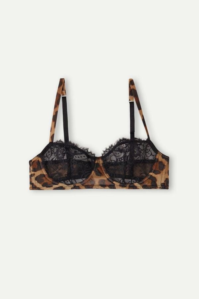 Intimissimi Lady Animalier Balconette BH Dame Sort | DK5009DN