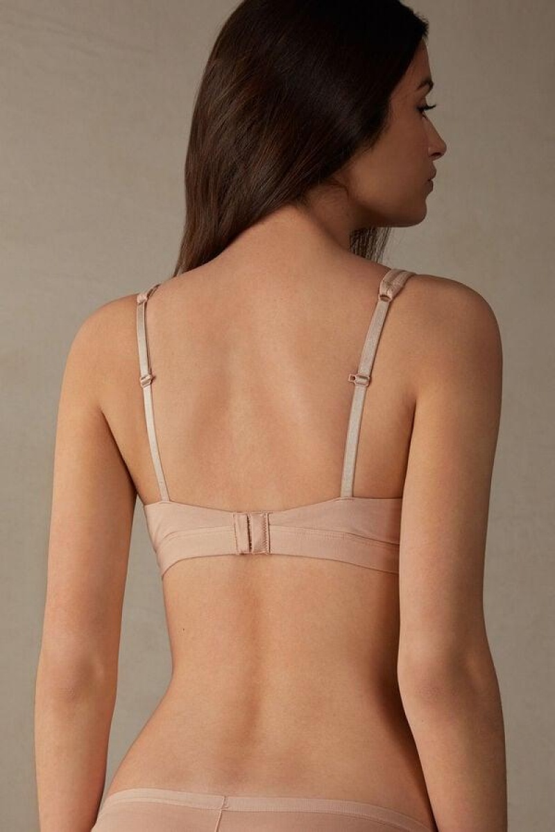 Intimissimi Lara Bomulds Triangle BH Dame Beige | DK4789IS