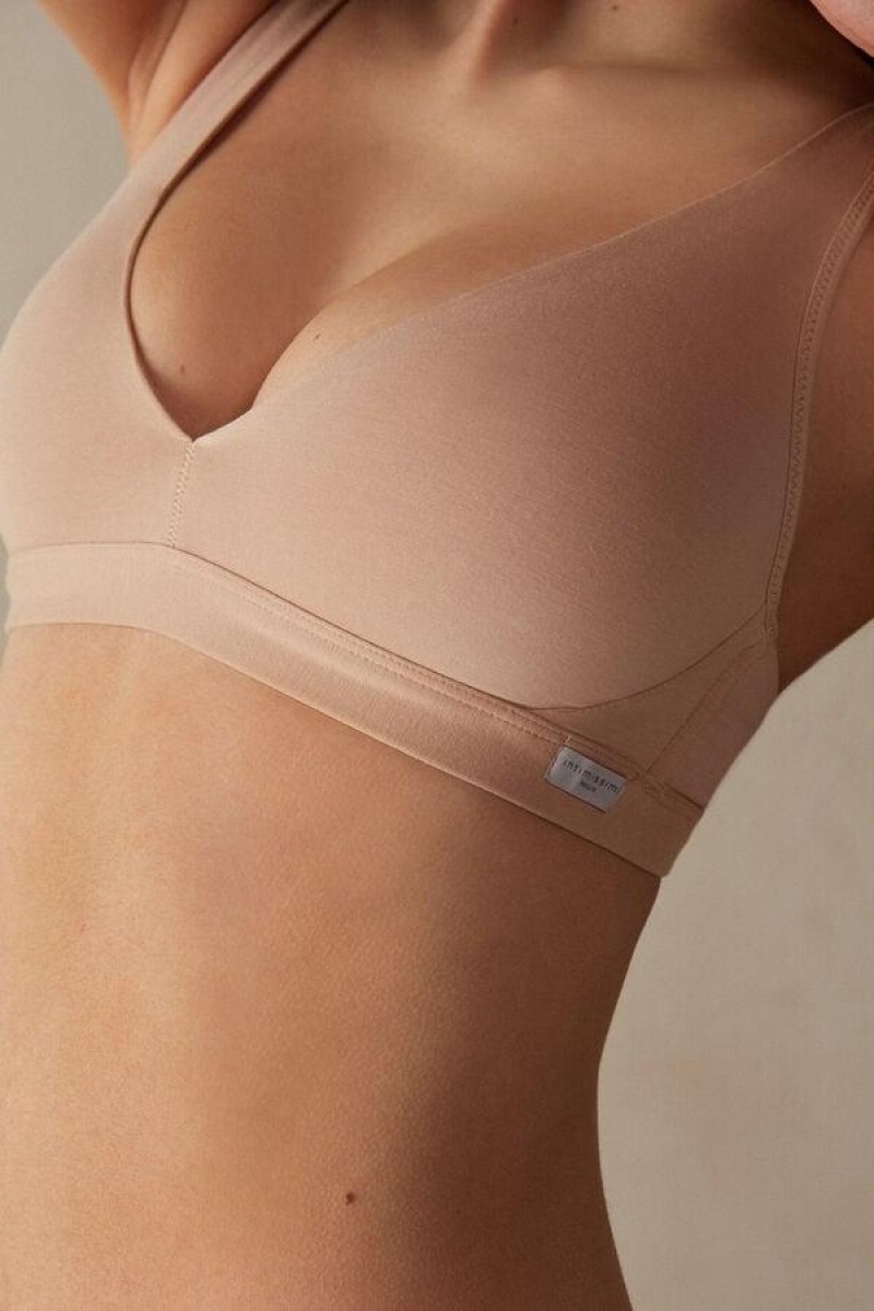 Intimissimi Lara Bomulds Triangle BH Dame Beige | DK4609UT