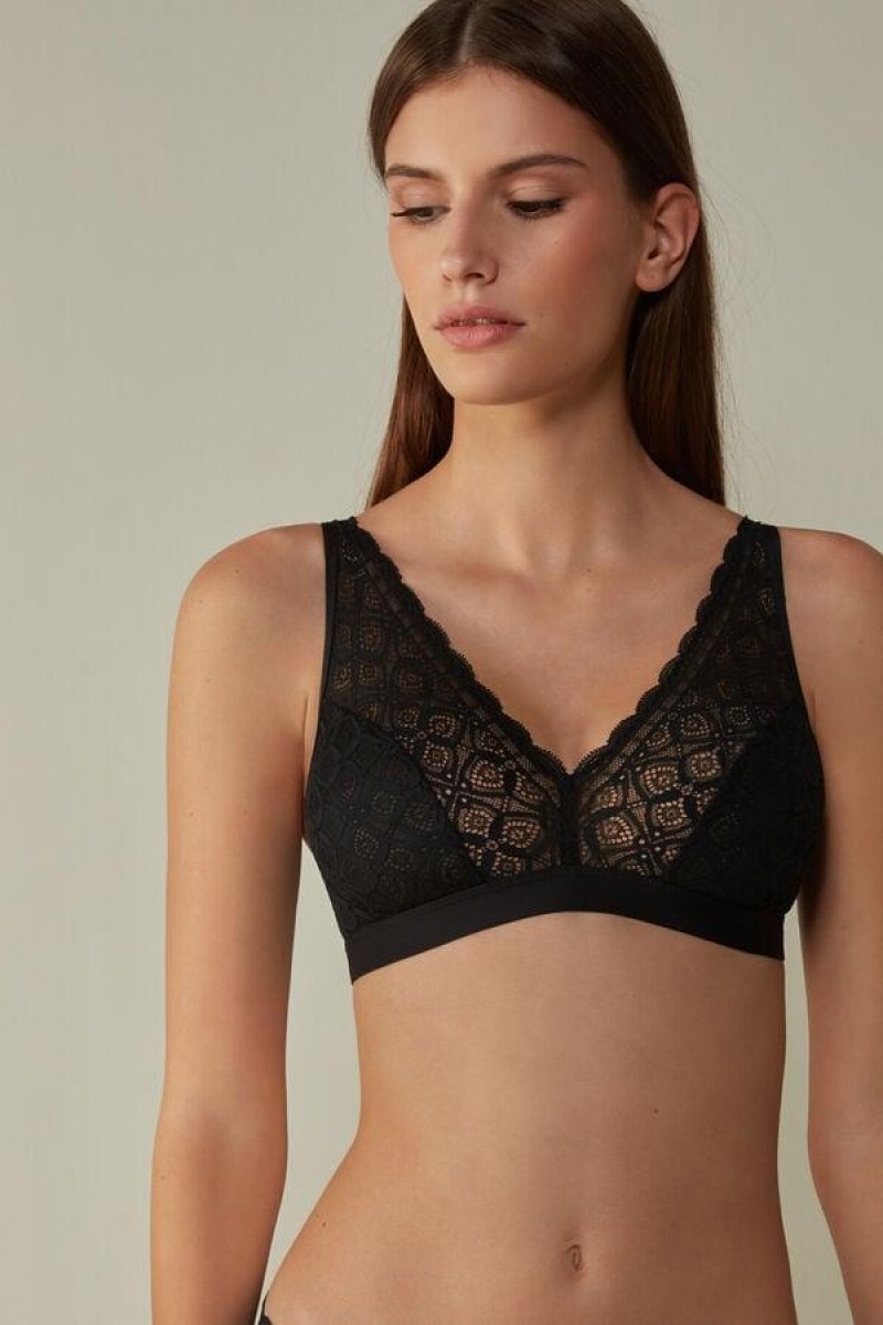 Intimissimi Lara Triangle in Blonder BH Dame Sort | DK4650JJ