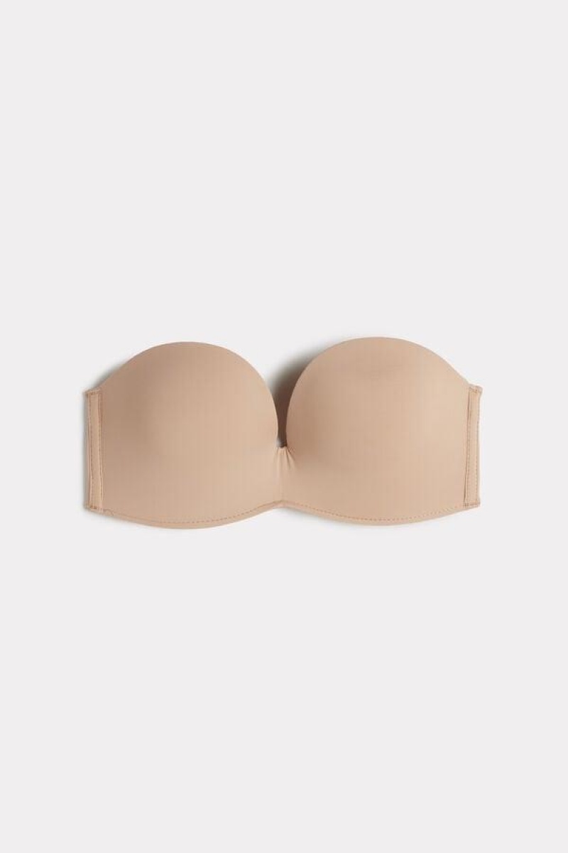 Intimissimi Laura Microfiber Bandeau BH Dame Beige | DK4932GL