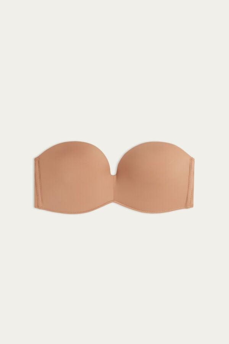 Intimissimi Laura Microfiber Bandeau BH Dame Beige | DK4847MA