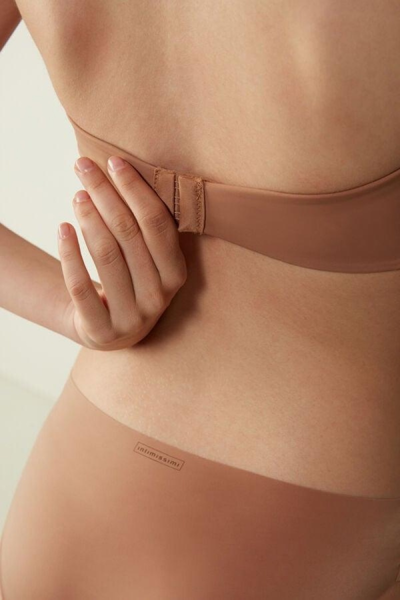 Intimissimi Laura Microfiber Bandeau BH Dame Beige | DK4961AP