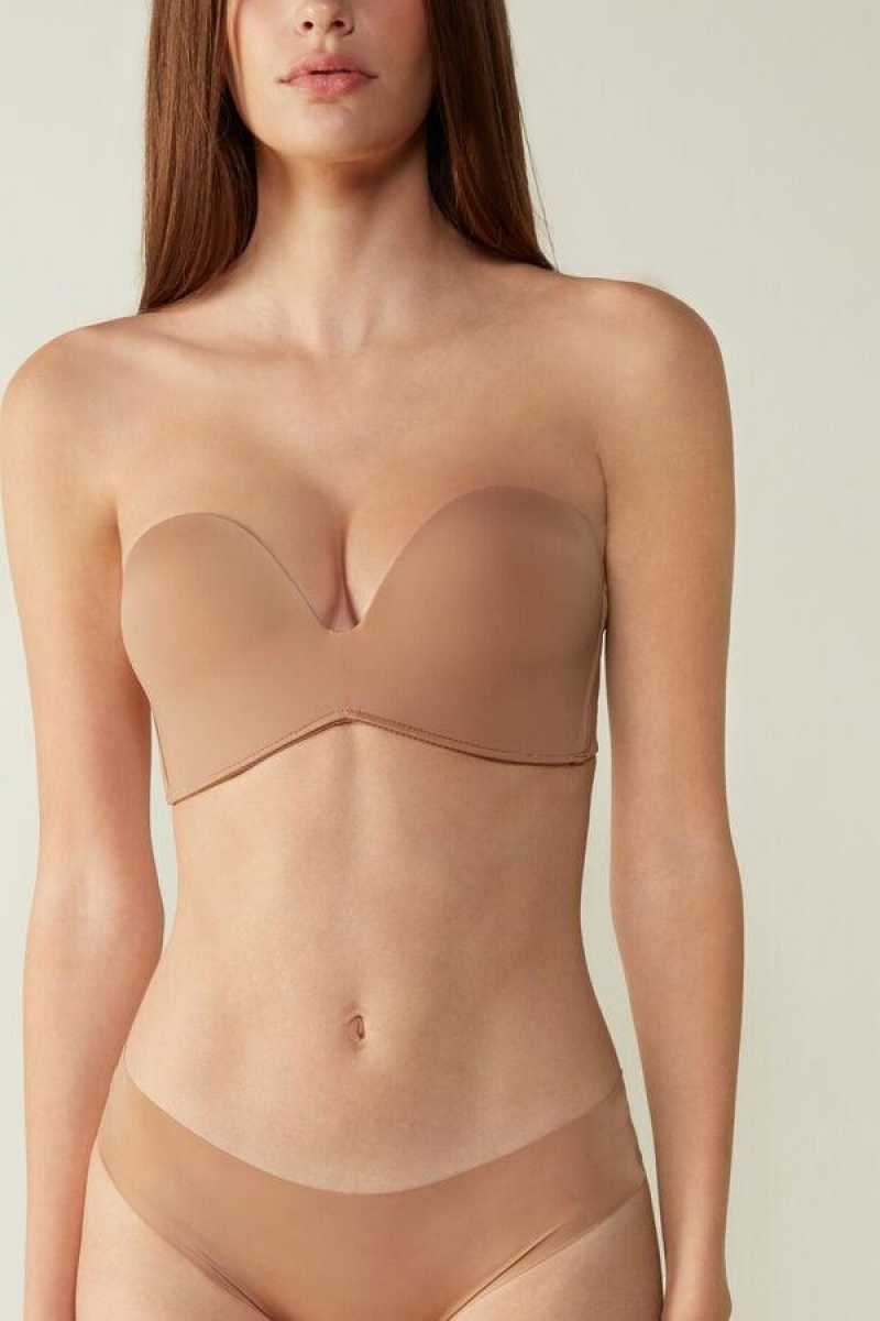 Intimissimi Laura Microfiber Bandeau BH Dame Beige | DK4961AP