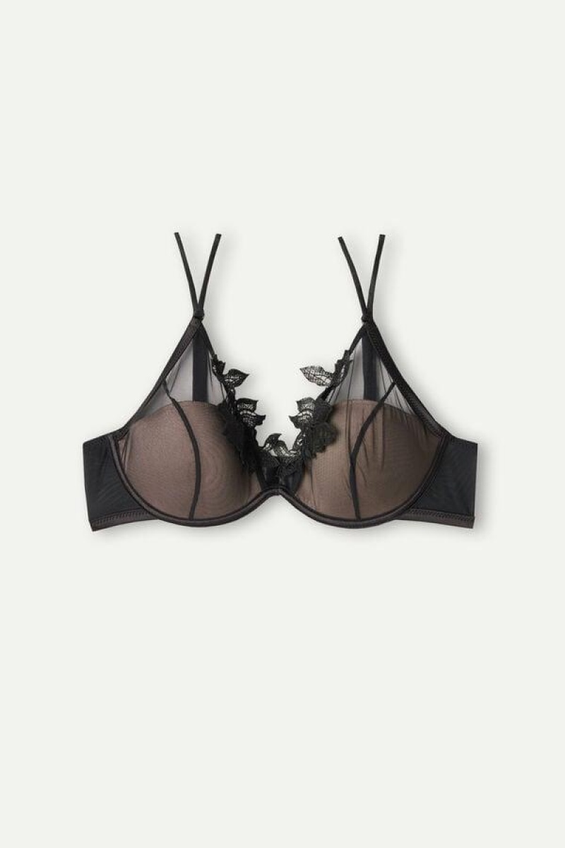 Intimissimi Layers of Lust Elena Balconette BH Dame Sort | DK4516FM