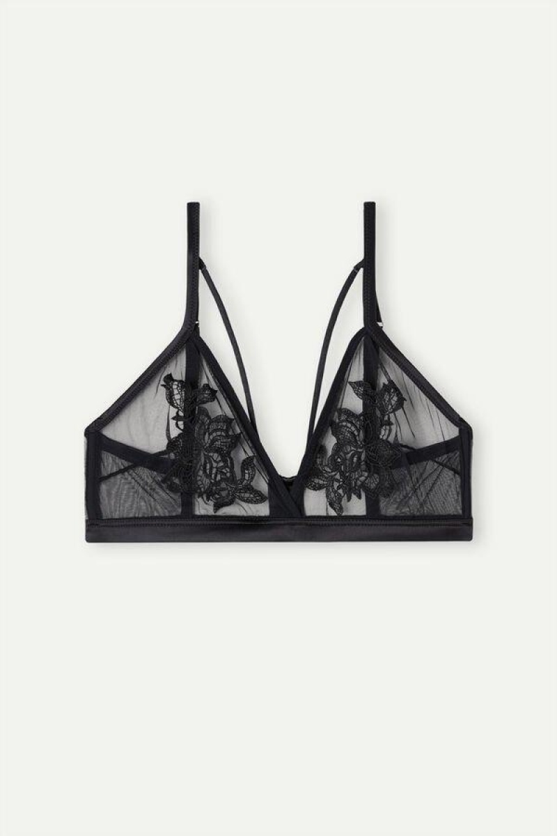 Intimissimi Layers of Lust Emma Triangle BH Dame Sort | DK4897MA