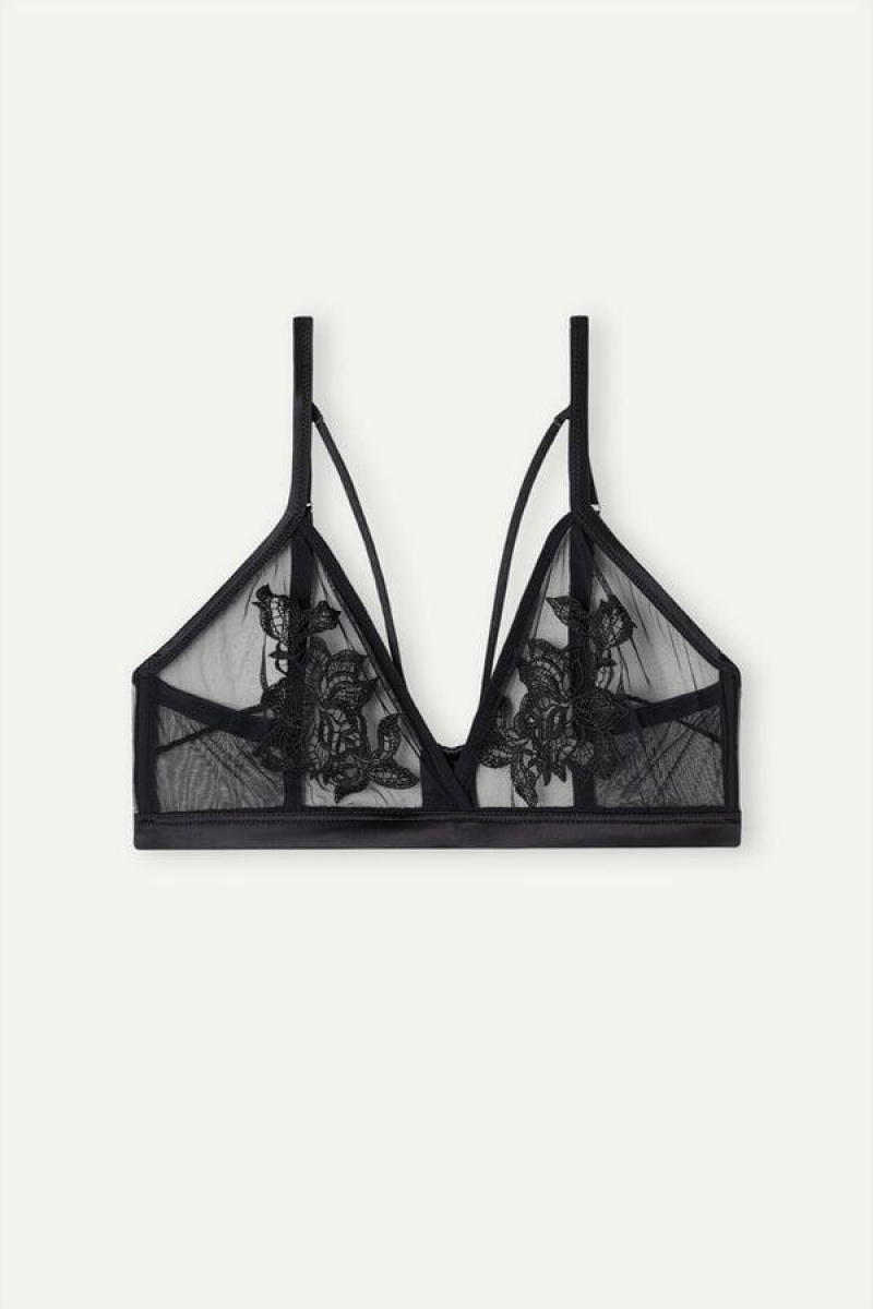 Intimissimi Layers of Lust Emma Triangle BH Dame Sort | DK4670HK