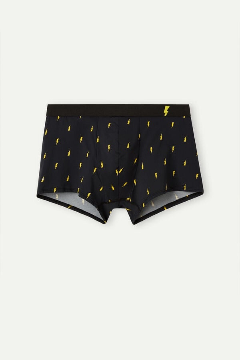 Intimissimi Lightning Bolt in Microfiber Boxer Herre Sort | DK3401KI