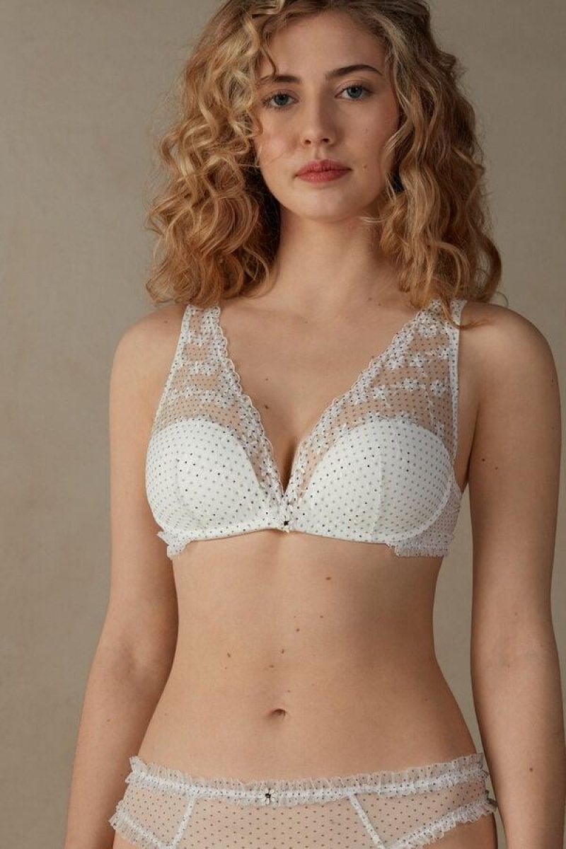 Intimissimi Little Pleasures Giorgia Balconette BH Dame Hvide Sort | DK4816YU