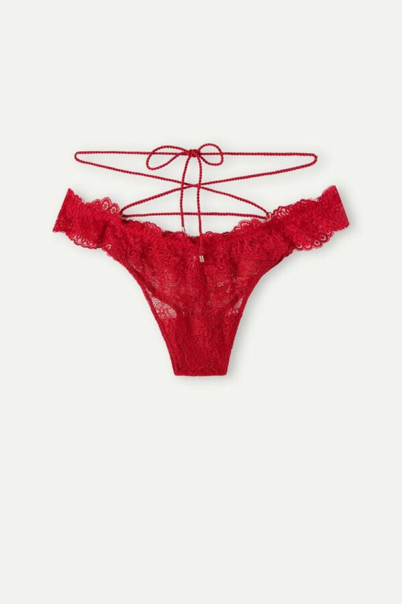 Intimissimi Loosen Heartstrings ‘80s Stil Brazilian Trusser Dame Rød | DK3546EX