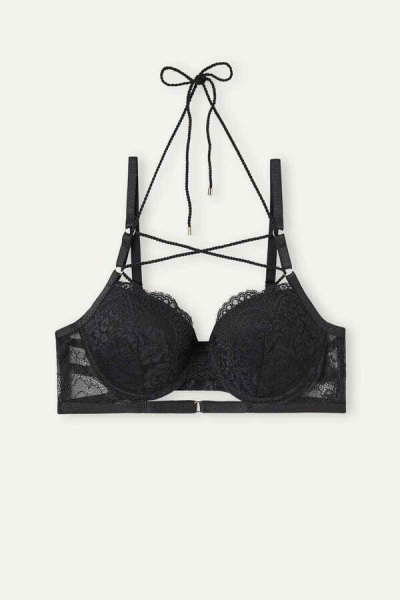 Intimissimi Loosen Heartstrings Sofia Balconette BH Dame Sort | DK4506YU