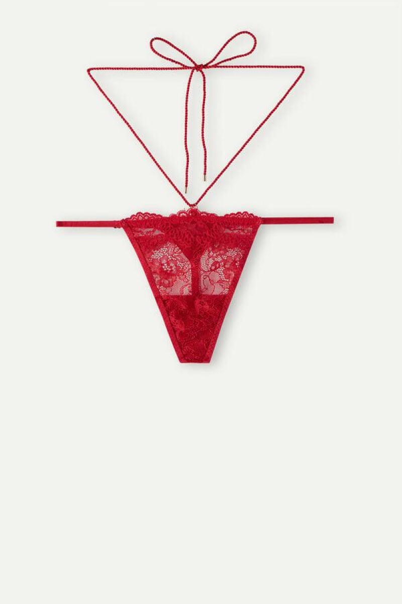 Intimissimi Loosen Heartstrings String Thong Trusser Dame Rød | DK3782WY