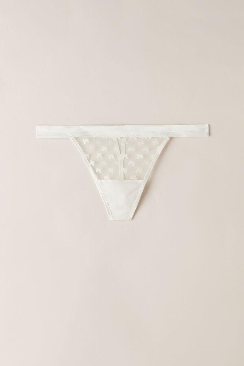 Intimissimi Love Cadeau String Thong Trusser Dame Hvide | DK3811BC