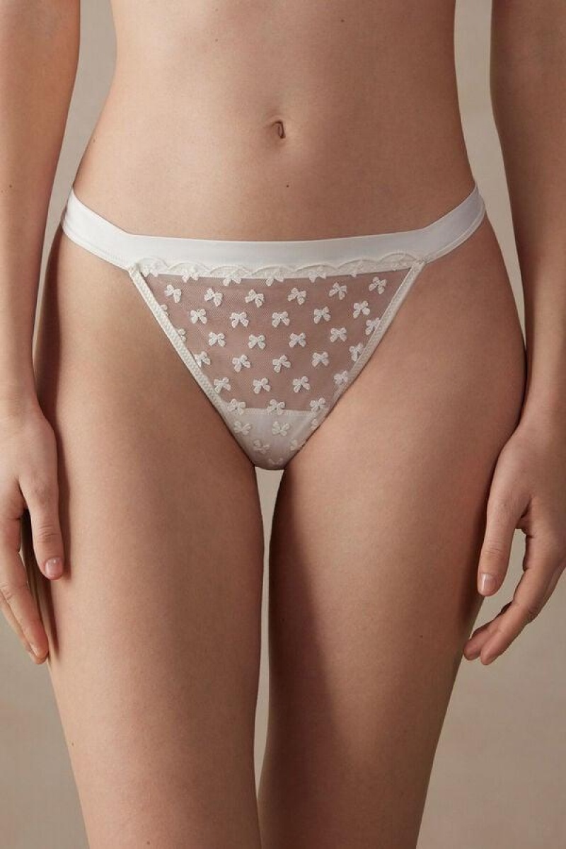 Intimissimi Love Cadeau String Thong Trusser Dame Hvide | DK3811BC