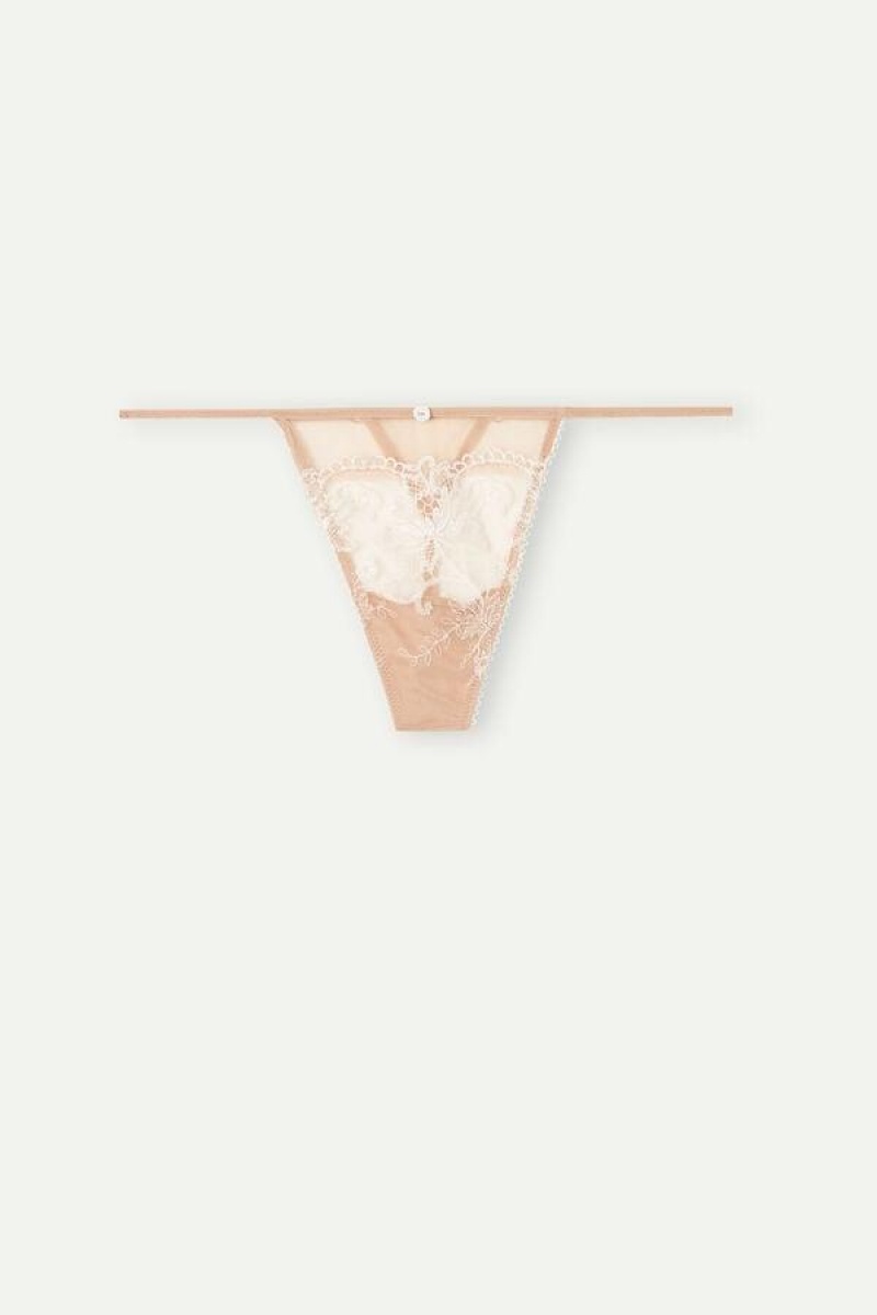 Intimissimi Lovely Day String Thong Trusser Dame Beige | DK3783QZ