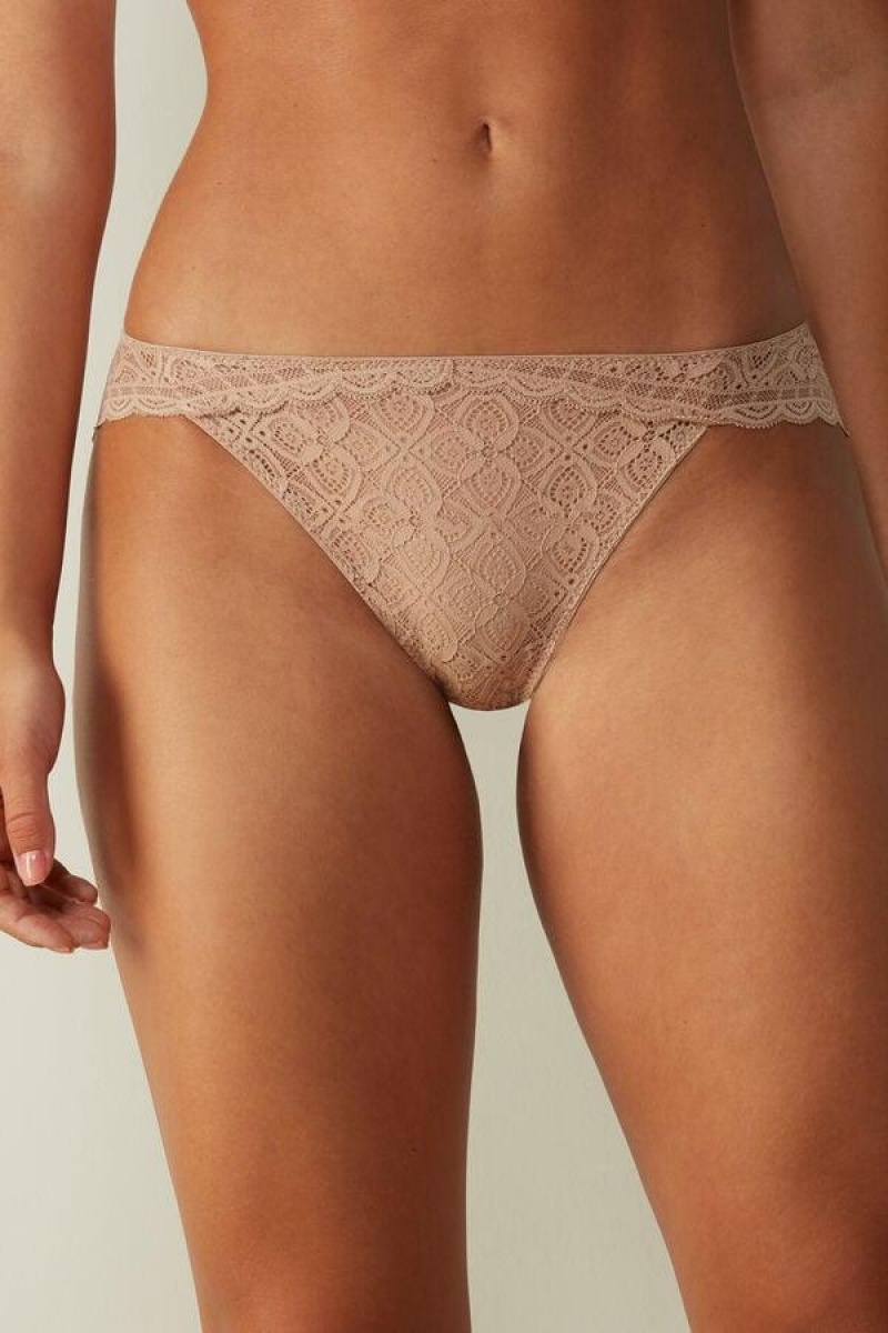 Intimissimi Low Rise Blonder Trusser Dame Beige | DK3648TV