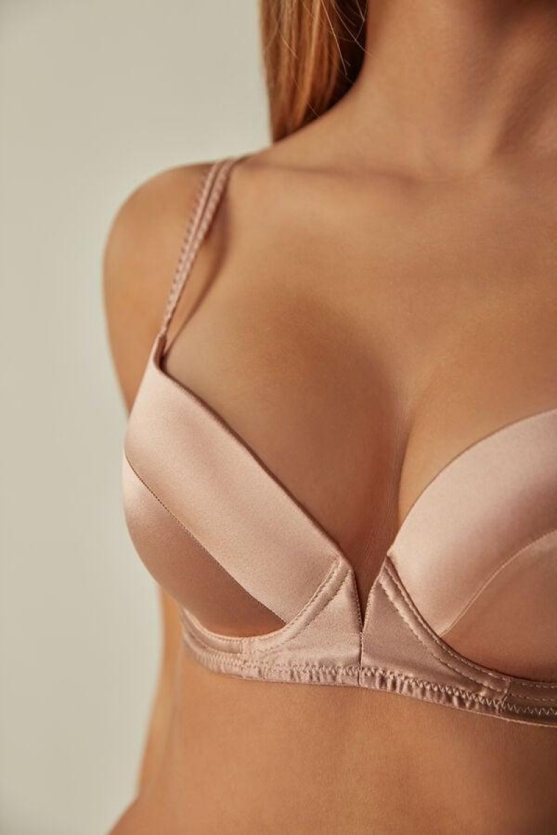 Intimissimi Mia Silk Super Push-Up BH Dame Lyserød | DK4726SO