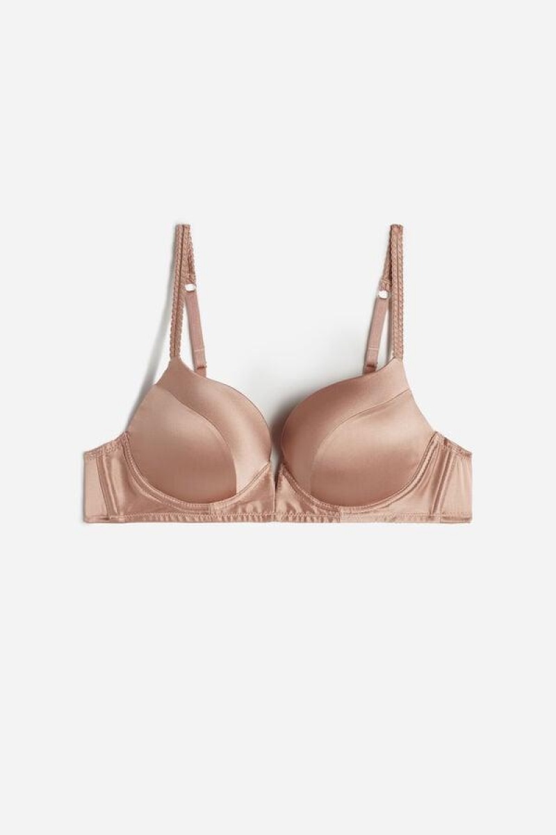 Intimissimi Mia Silk Super Push-Up BH Dame Lyserød | DK4726SO