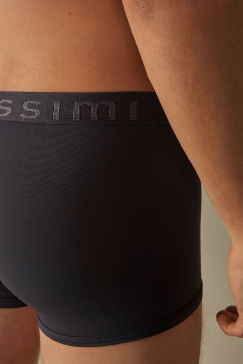 Intimissimi Microfiber Logo Shorts Boxer Herre Grå | DK3433SO