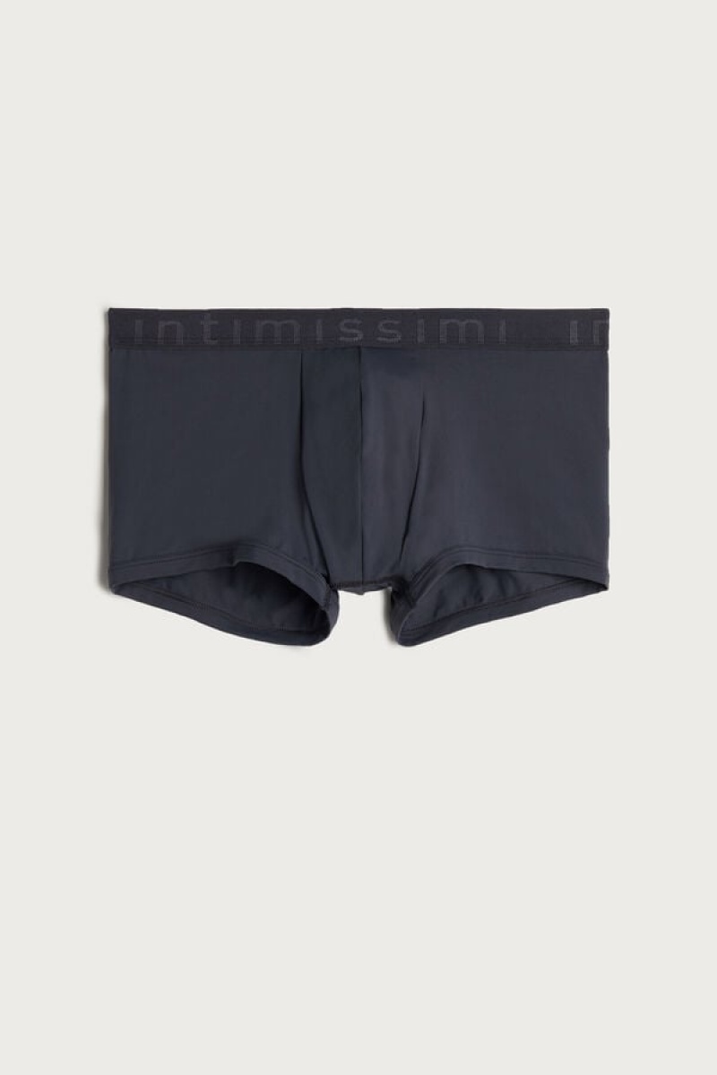 Intimissimi Microfiber Logo Shorts Boxer Herre Grå | DK3433SO