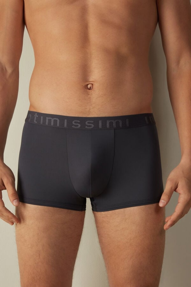 Intimissimi Microfiber Logo Shorts Boxer Herre Grå | DK3433SO