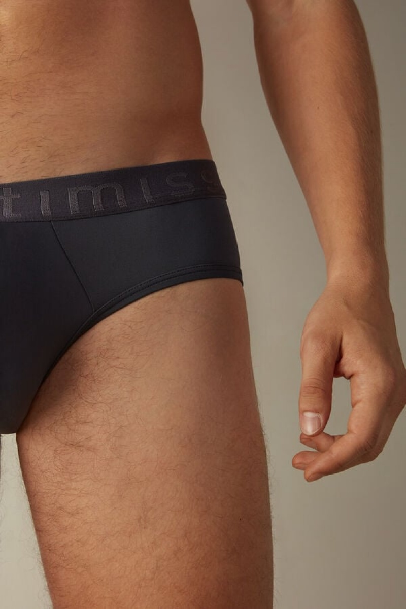 Intimissimi Microfiber with Logo Detail Trusser Herre Grå | DK3378GL