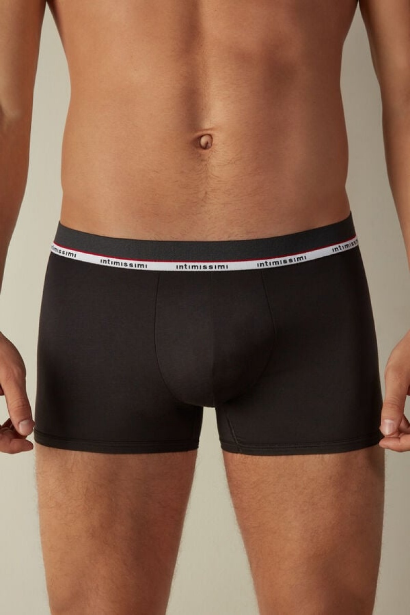 Intimissimi Micromodal Boxer Herre Sort | DK3472MA