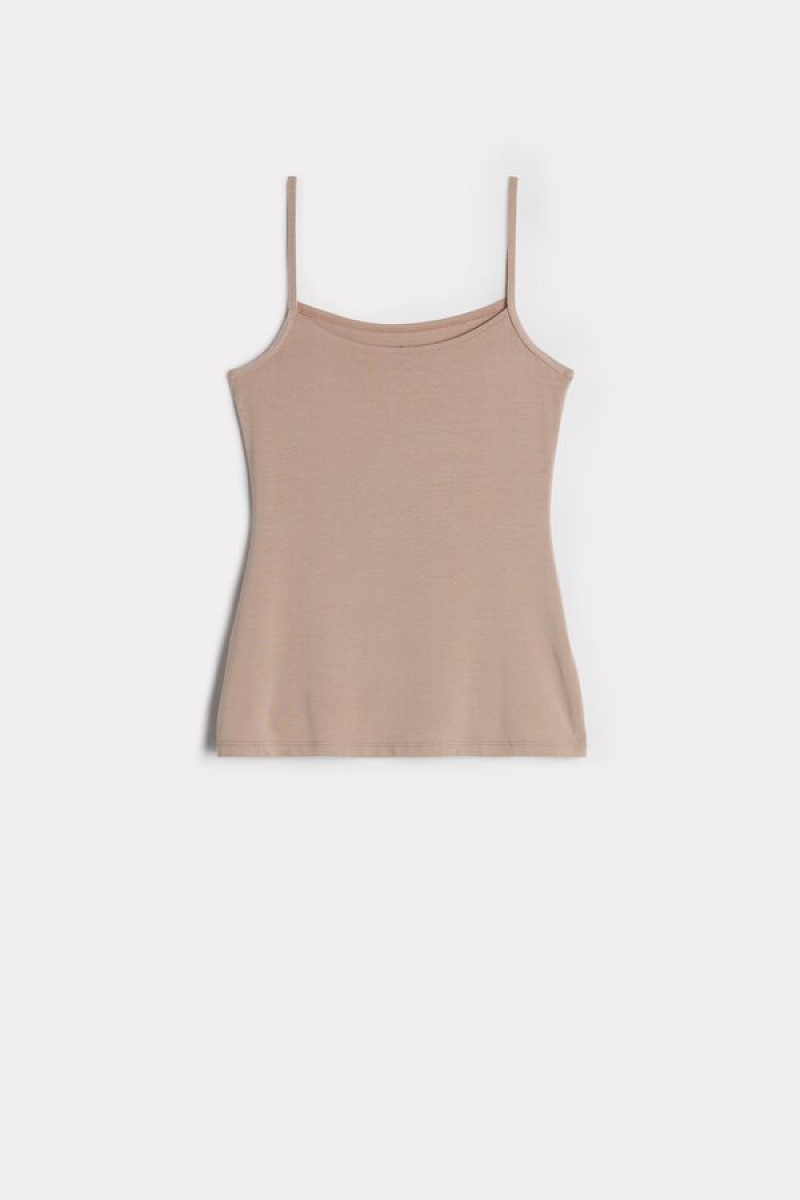 Intimissimi Modal Tank Top Dame Beige | DK4382NB