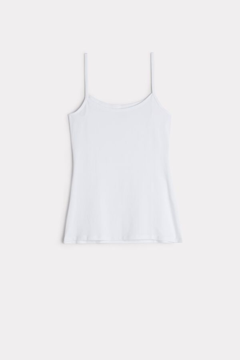 Intimissimi Modal Tank Top Dame Hvide | DK4381MA