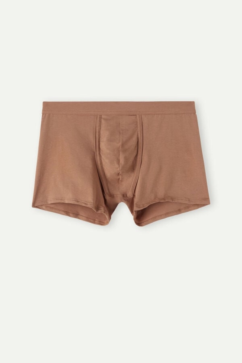 Intimissimi Natural Fresh Supima® Bomulds Boxer Herre Beige | DK3467TV